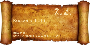 Kucsora Lili névjegykártya
